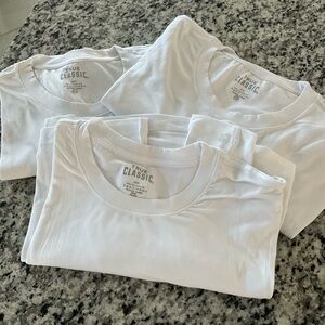3 men’s True Classic white tees